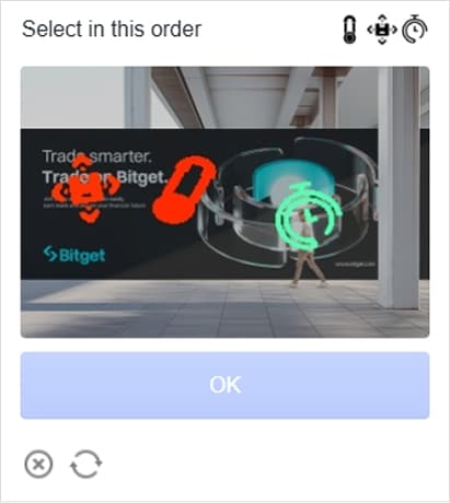 Create account step 3: Solve the picture captcha