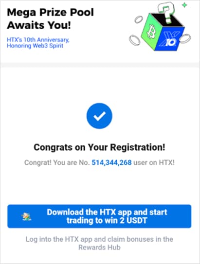 Create account step 4: Finish and install the app